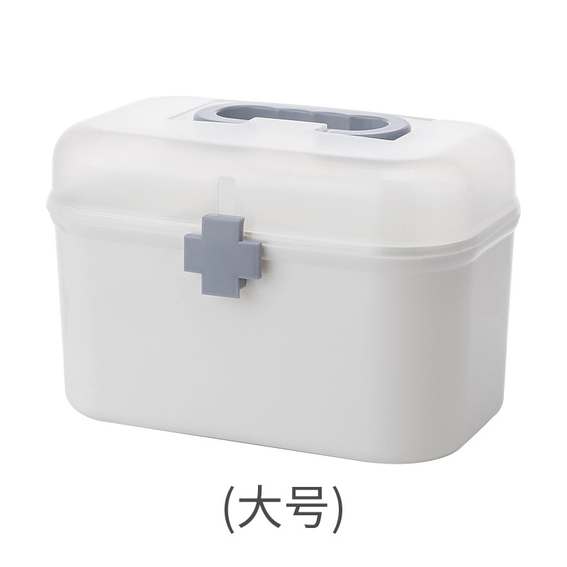 Venta directa de fábrica, caja de medicamentos de plástico transfronteriza al por mayor, caja de medicamentos de plástico portátil para el hogar al por mayor, tamaño grande