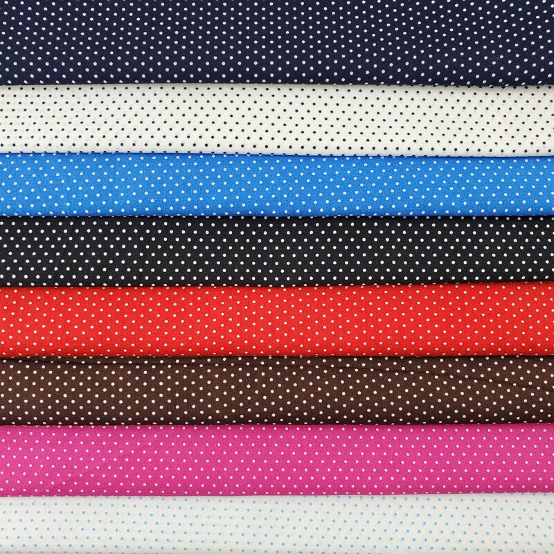 40 Count Cotton Poplin Printing Fabric 0.2cm Polka Dot Printing Ready-Made Products