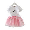 Summer clothing, set, summer children's swan, with short sleeve, western style