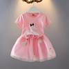 Summer clothing, set, summer children's swan, with short sleeve, western style