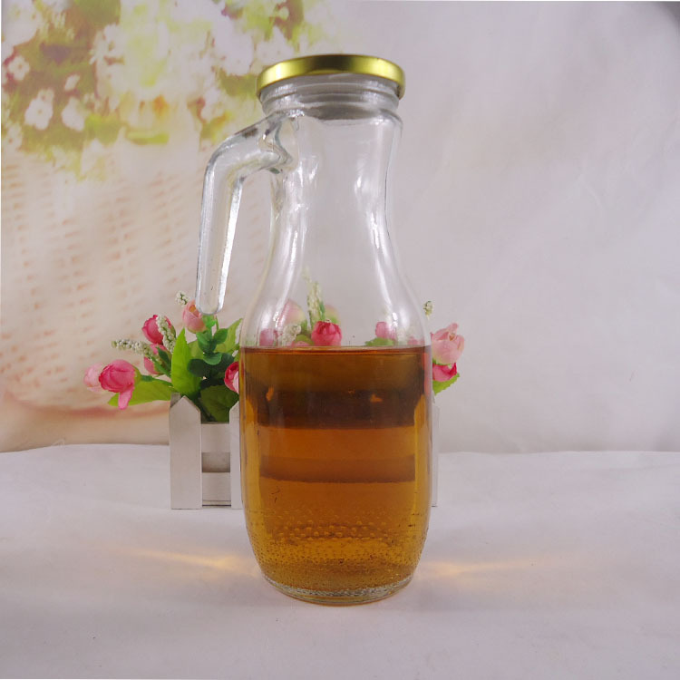 厂家直销750ml带手柄饮料果酒玻璃瓶甜米酒瓶杨梅罐头瓶现货批发