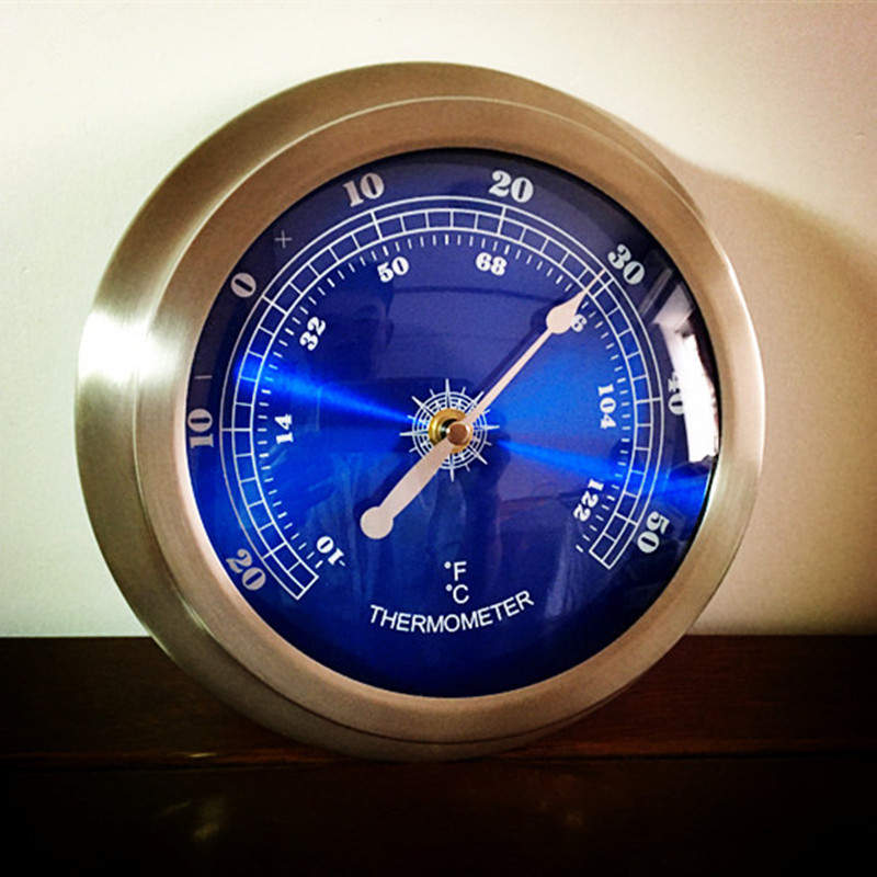 228mm指针式双金属机械无需免电池自动挂式温度计表