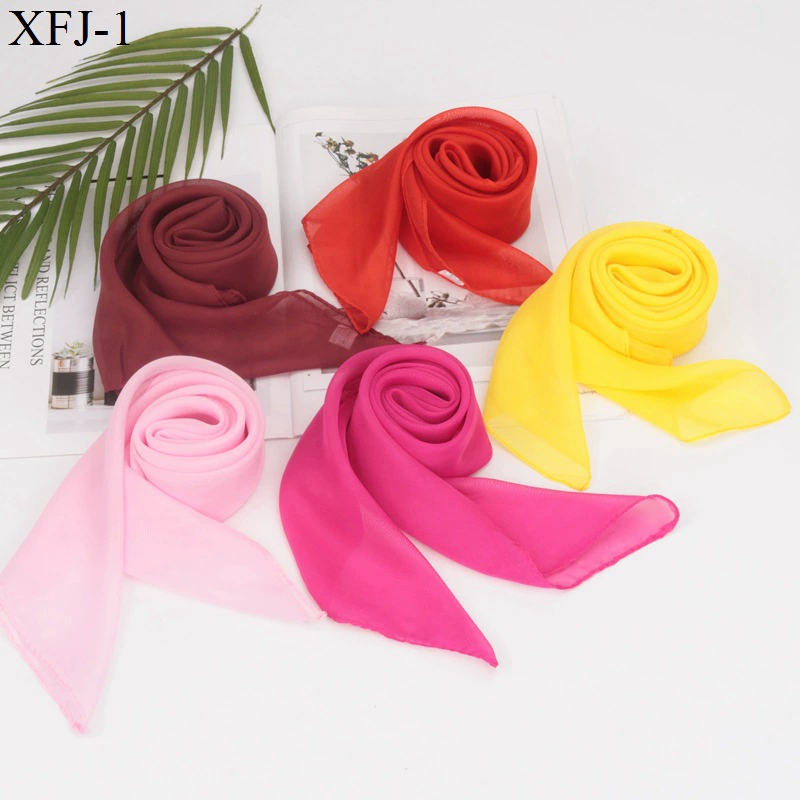 Thin handkerchief, shiffon universal neckerchief, square scarf