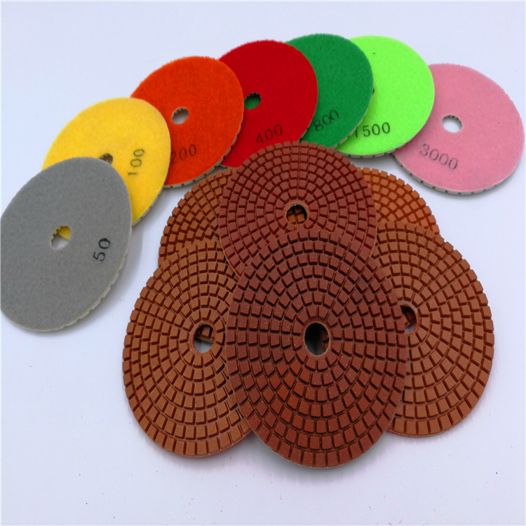 4寸咖啡色石材磨片，泰山强威磨片厂家混凝土铁磨片金刚石