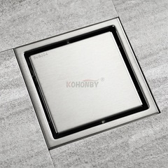 Factory direct supply 304 stainless steel floor drain with side flip anti-odor anti-insect hidden floor drain