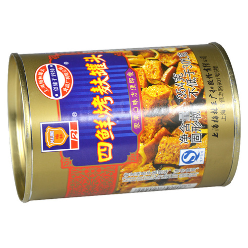 Shanghai specialty Meilin four fresh roasted bran canned food 354g/can Sixi roasted bran gluten cold dish as a side dish