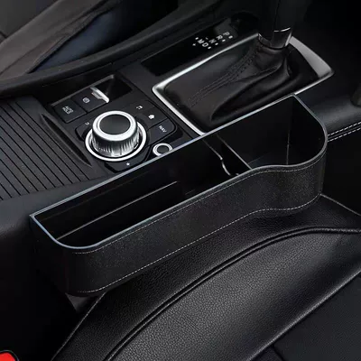 Car storage box seat gap Car storage bag/box - basic-plastic-co-driver-black