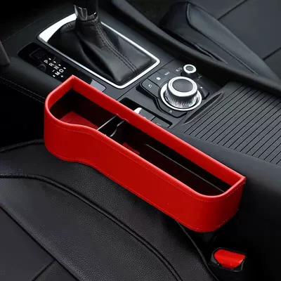 Car storage bag/box – box - leather-red-driver