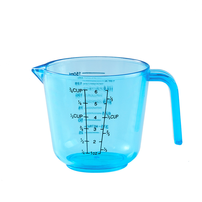 Taza Medidora con Escala 150/300/600/1000ml de Poliestireno, Transparente, para Repostería