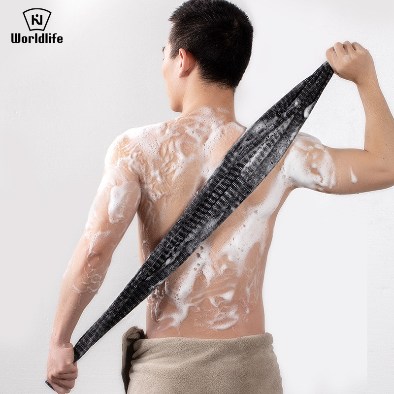 Toalla de baño japonesa largo fregar espalda frotar espalda Toalla de baño barro frotar gris sin dolor Toalla de baño frotar espalda