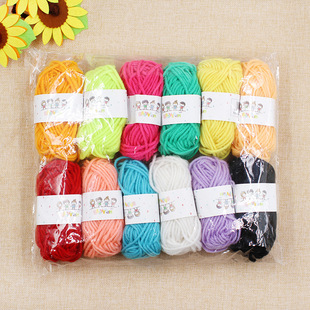 ��ɫë�� ��ͯDIY�ֹ�����ë��ճ�N�� �׃��@�ֹ�����12ɫë���F