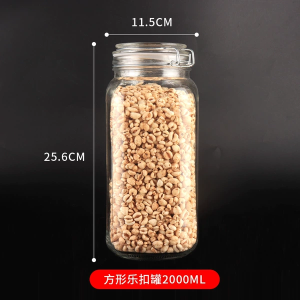Stainless steel, square, 2000 ml