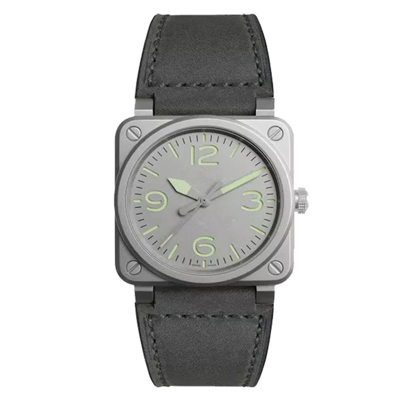 Ф fashions watches из нержавеющей стали, квадратный корпус, кожаный ремешок, повседневные унисекс, не водостойкие