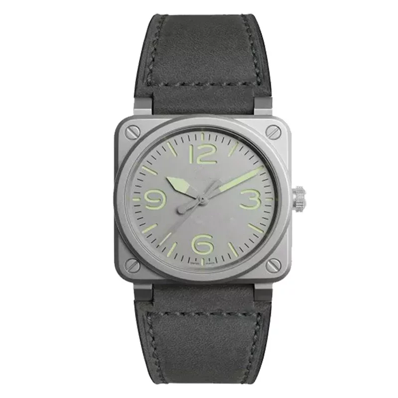 Ф fashions watches из нержавеющей стали, квадратный корпус, кожаный ремешок, повседневные унисекс, не водостойкие