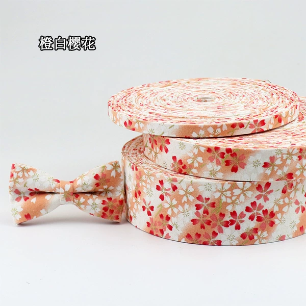 Orange -white cherry blossom