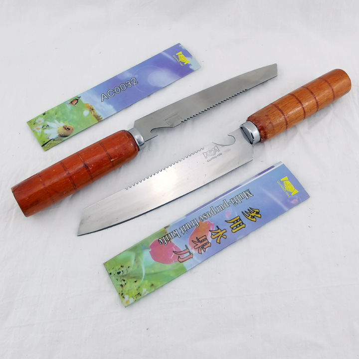 D2633 mango de madera 032 multiusos cuchillo de fruta sandía cuchillo Yiwu 2 yuanes dos yuanes tienda regalo de cocina regalo