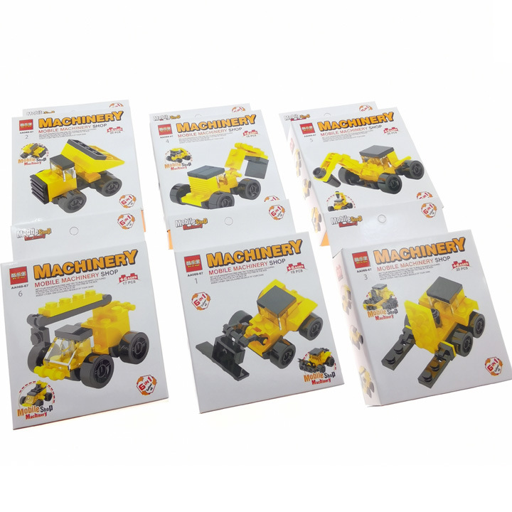 F1323 bloques de construcción de ensamblaje de vehículos de ingeniería ensamblar juguetes educativos tienda de dos yuanes distribución de puestos de suministro al por mayor