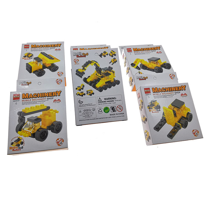 F1323 bloques de construcción de ensamblaje de vehículos de ingeniería ensamblar juguetes educativos tienda de dos yuanes distribución de puestos de suministro al por mayor