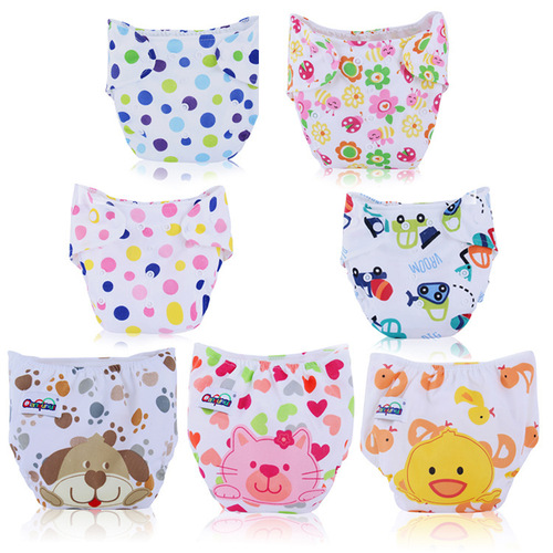 12 color selection infant cloth diapers cartoon adjustable study pants summer mesh breathable baby waterproof pull-up pants