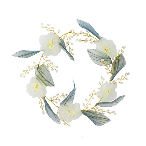 HP058 Symphony Green Leaf Bridal Hair Accessories White Forest Sweet Flower Wedding Headband Photo Studio Style Accessories