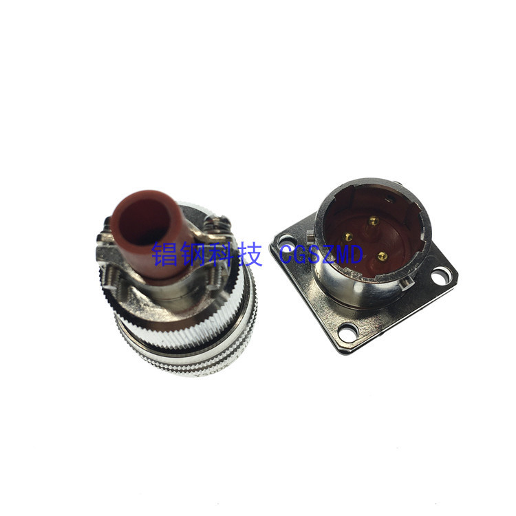 �����3оԲ�ο���������  Square Flange Receptacle PC Tail