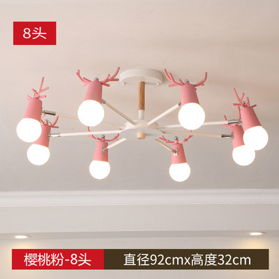 Lámpara de araña de estilo nórdico sala de estar simple casa moderna personalidad creativa asta dormitorio comedor lámpara ventas directas de la fábrica