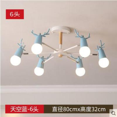 Lámpara de araña de estilo nórdico sala de estar simple casa moderna personalidad creativa asta dormitorio comedor lámpara ventas directas de la fábrica