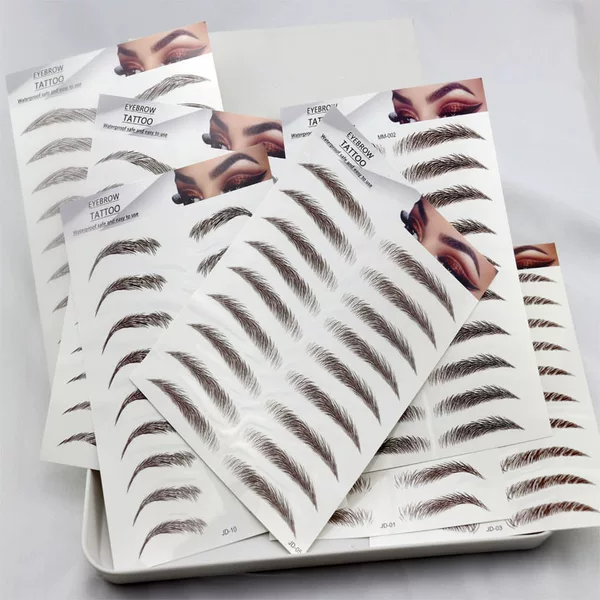 Factory Direct 3D imitation ecological water eyebrow stickers 6D Korean style environmentally friendly waterproof TikTok same style