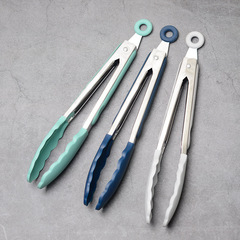 廠家直銷【亮光款】9寸硅膠食物夾多功能燒烤夾麵包夾蛋糕食品夾