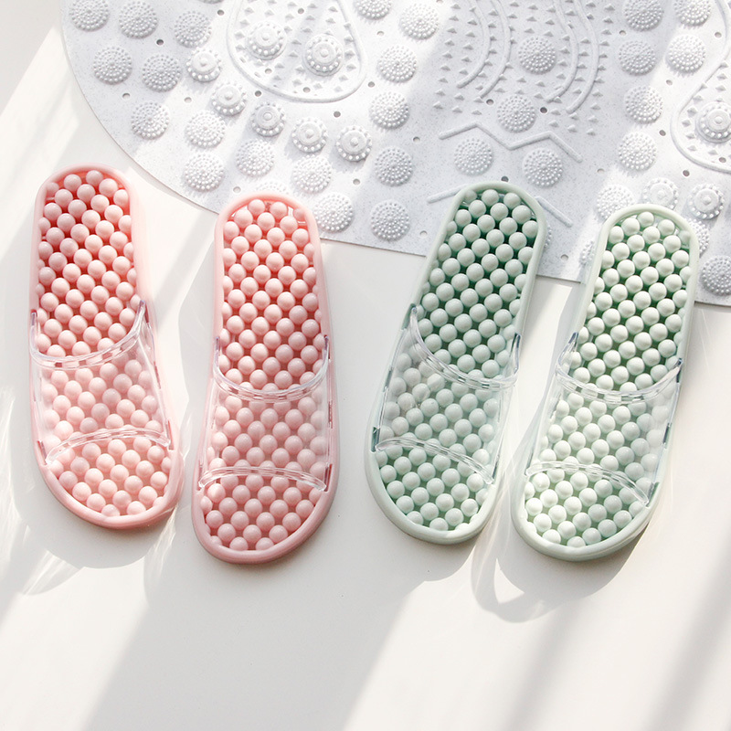 Factory wholesale men's massage slippers bathroom bath women's summer indoor home non-slip leaking couple household sandals