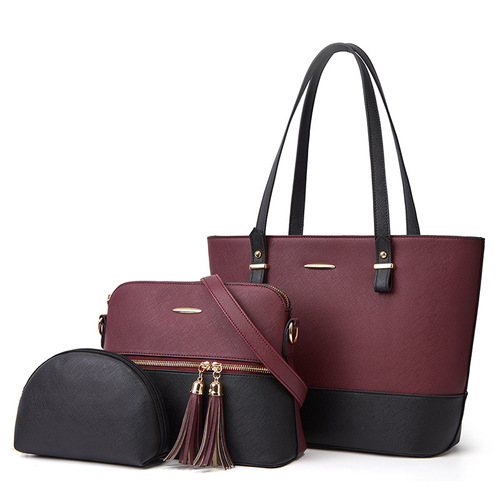 2024 new style mother-in-law bag, elegant three-piece set, single shoulder crossbody handbag, women's bag, factory wholesale bag dropshipping cross-border