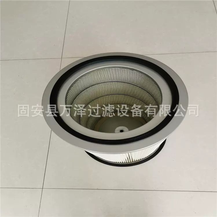 万泽风机0.3μm粉尘滤筒 上下叠加粉尘滤筒聚酯纤维无纺布滤芯
