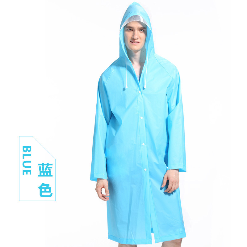 Cha colgar viajes al aire libre Eva impermeable mochila niños adultos largo senderismo escalada con sombrero engrosado poncho