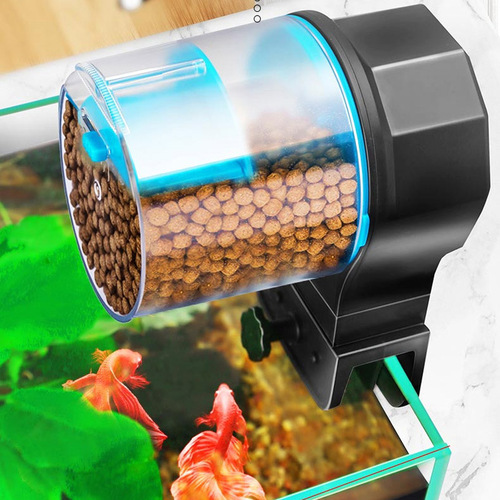 Automatic fish feeder for aquarium, suitable for koi and goldfish, intelligent timed automatic fish feeder for aquarium.