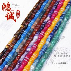 鴻誠珠寶 葫蘆頭三通佛頭配飾 花瓶 竹節瑪瑙散珠 手鍊 鏈珠配件