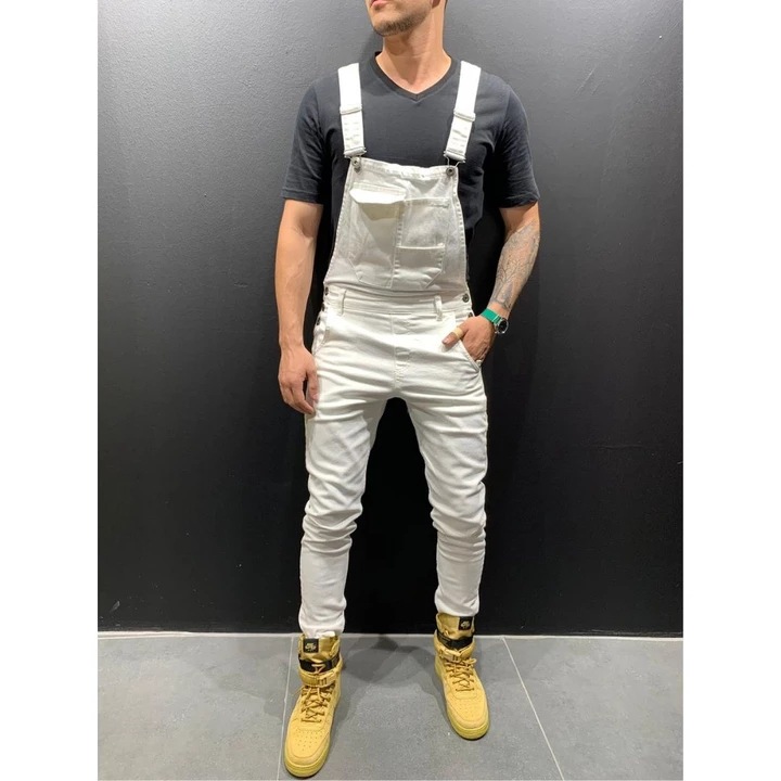 Foreign Trade Popular Workwear With Multiple Pockets, Overalls, Men's Casual Slim Fit Woven Jumpsuit, Wish Overalls, Men's_voghion.com