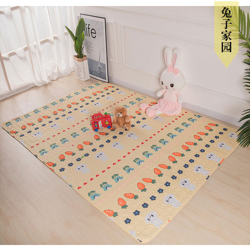 Cotton Quilted Floor Mat Children's Play Fence Pad Cartoon Crawling Mat Bedroom Tent Rug Tatami Pad