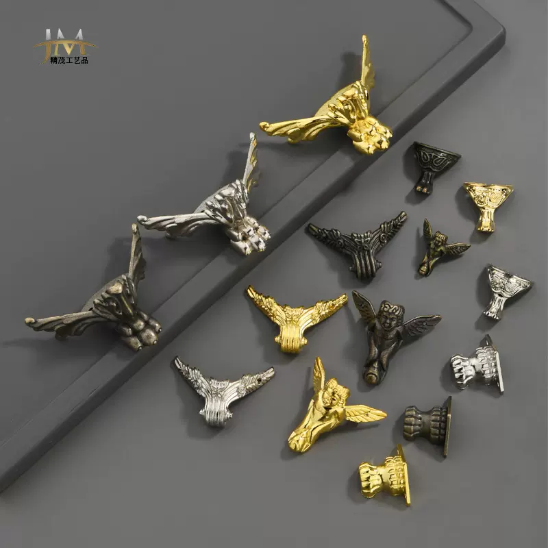 仿古底脚老虎脚木盒锌合金 家具五金配件 装饰脚四边柜脚床头柜门