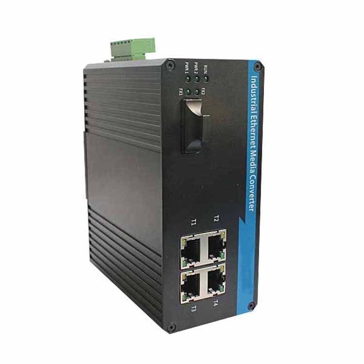 4+1F口非网管型工业以太网交换机 4电1光工业级交换机 1光4电交换