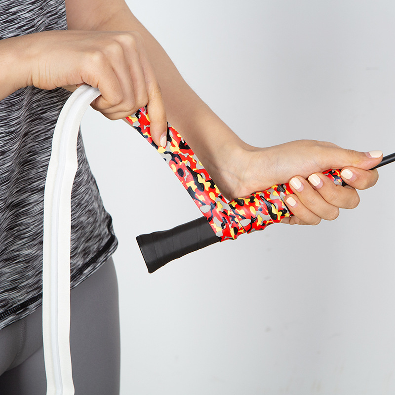 Qicen ventilador colorido raqueta de bádminton pegamento de mano raqueta de tenis que absorbe el sudor cinturón tirachinas caña de pescar manejar correa de bobinado