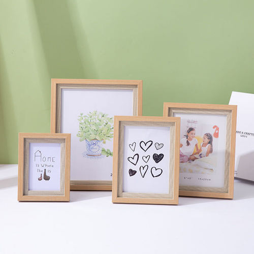 New style European and American photo studio children's photo frame manufacturer display stand oil painting frame 16-inch A4 ID card frame creative wholesale