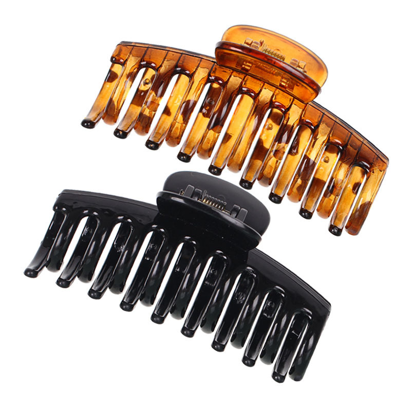 Amazon Hot Selling Leopard Print Large Hair Grab Autumn and Winter New Women's Plastic Hair Stamp Boutique Women's Field Hair Clip