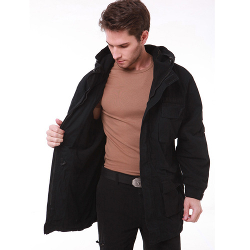Allied Forces Outdoor Military Buff Coat Fleece Parka Cotton Coat Casual Parka Jacket Warm Winter Coat
