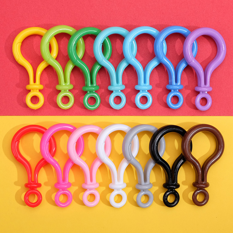 Environmentally Friendly Thickened Korean-Style Colorful Plastic Keychain Light Bulb Buckle Accessories Plush Doll Hanging Buckle Accessories Environmentally Friendly Thickened Korean-Style Colorful Plastic Keychain Light Bulb Buckle Accessories Plush Doll Hanging Buckle Accessories