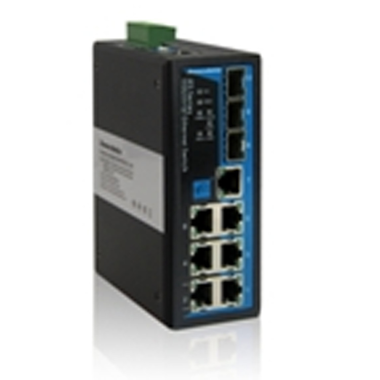 7+3G口网管型千兆工业以太网交换机 7电3光千兆工业级交换机