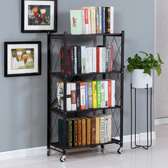 国境を越えた折りたたみ電子レンジ収納ラック、キッチン用品の設置不要、新しい床置き型多層収納ラック