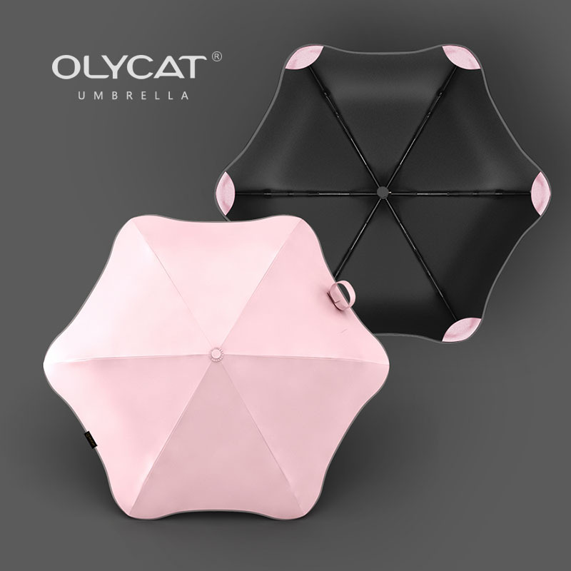 Olycat Creative Flower -shaped Three Folding Umbrella Sunshine…