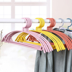 Semi-circular wide shoulder clothes hanger household non-slip clothes drying rack adult thick plastic clothes and pants dormitory student clothes support wholesale