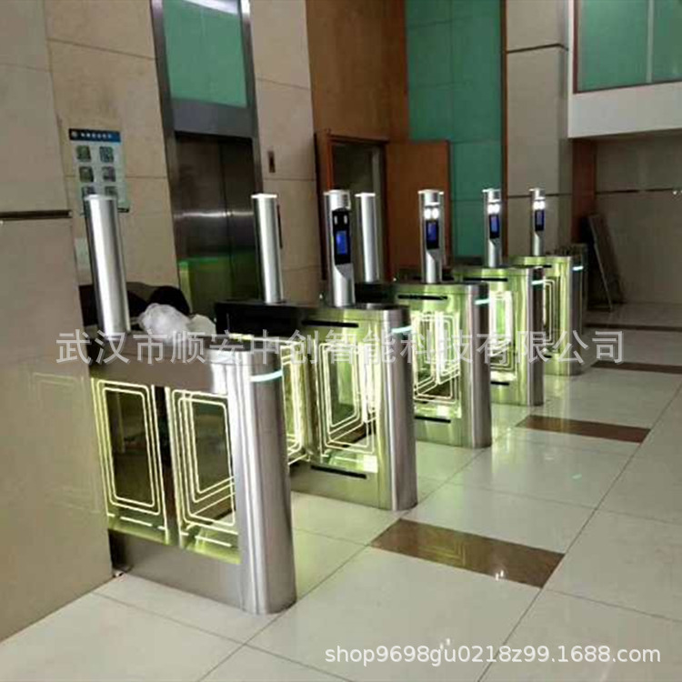 高档防撞小摆闸人脸识别门禁闸机系统小区人行通道闸出入口机现货