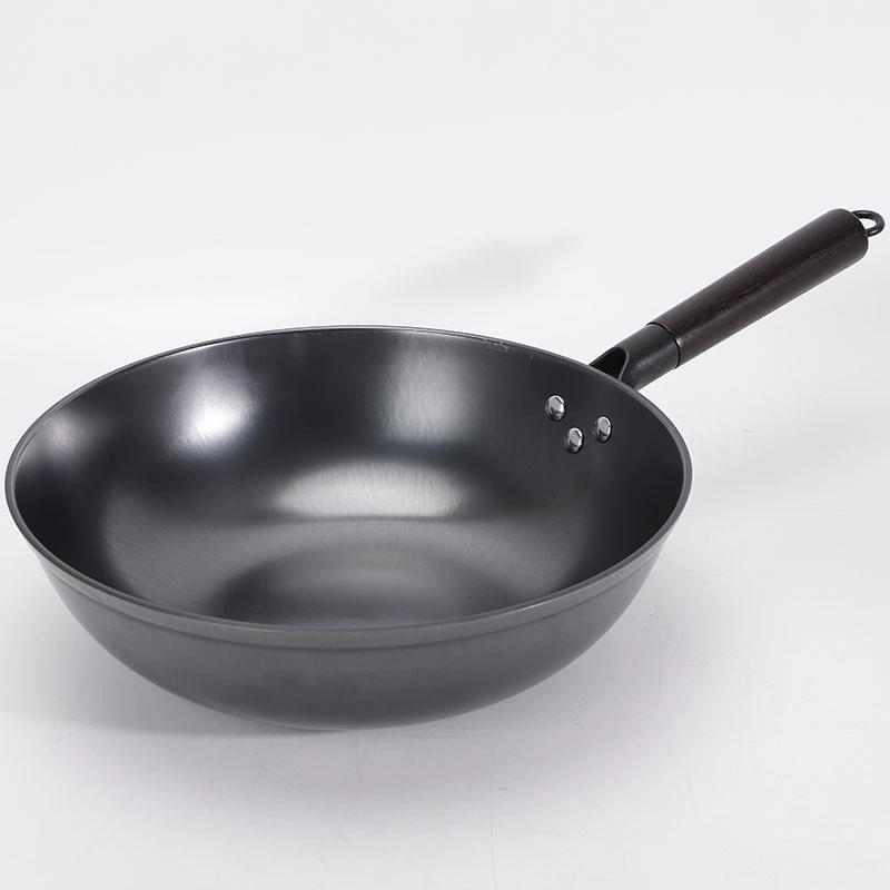 Iron pot cast iron pot stainless frying pot raw iron cooker is really stainless, non -stick, no coating, fried cooker, electromagnetic cooker universal